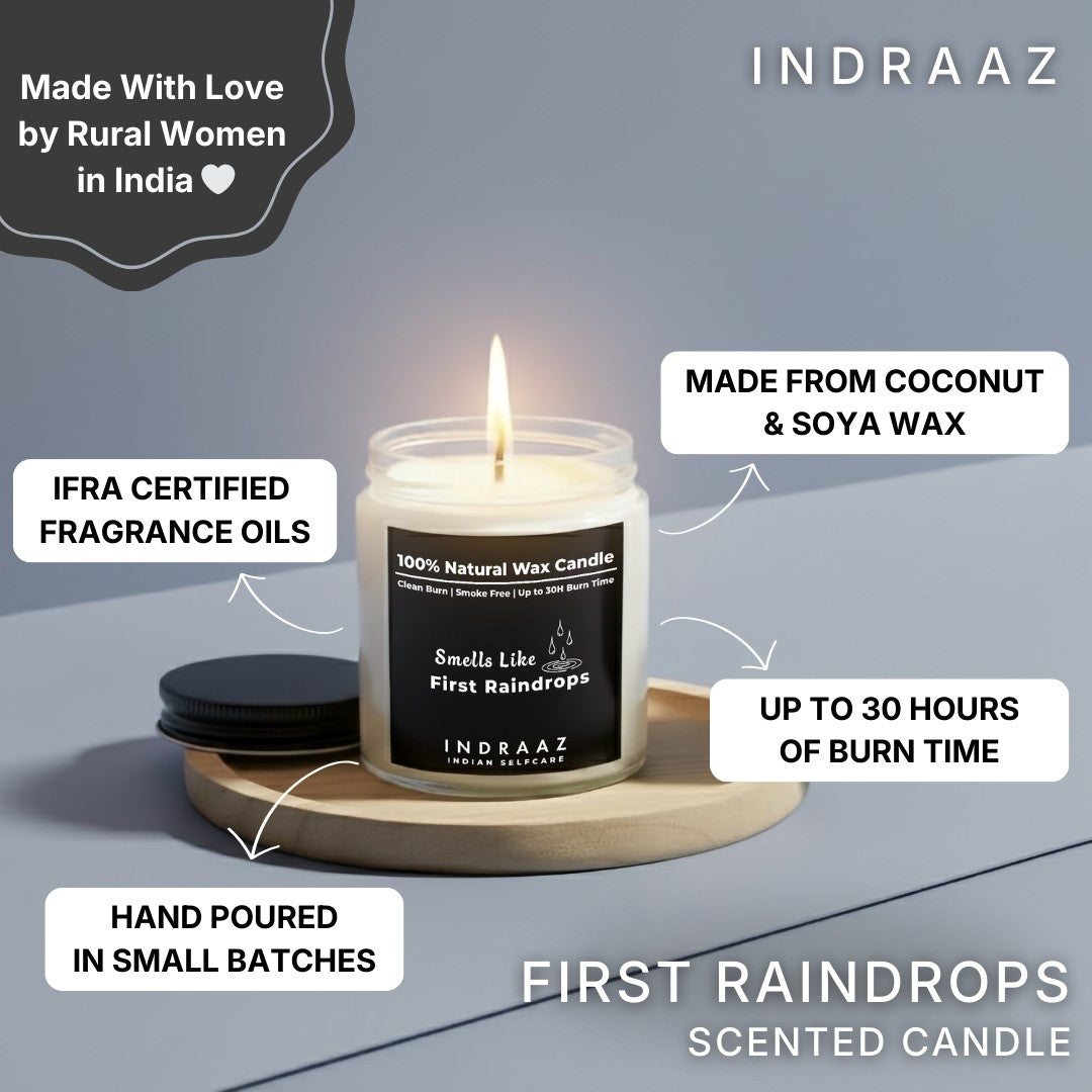First Raindrops Candle