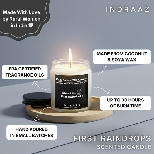 First Raindrops Candle