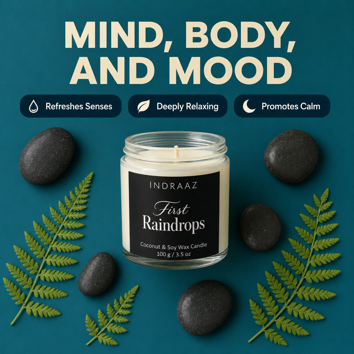 First Raindrops Scented Candle