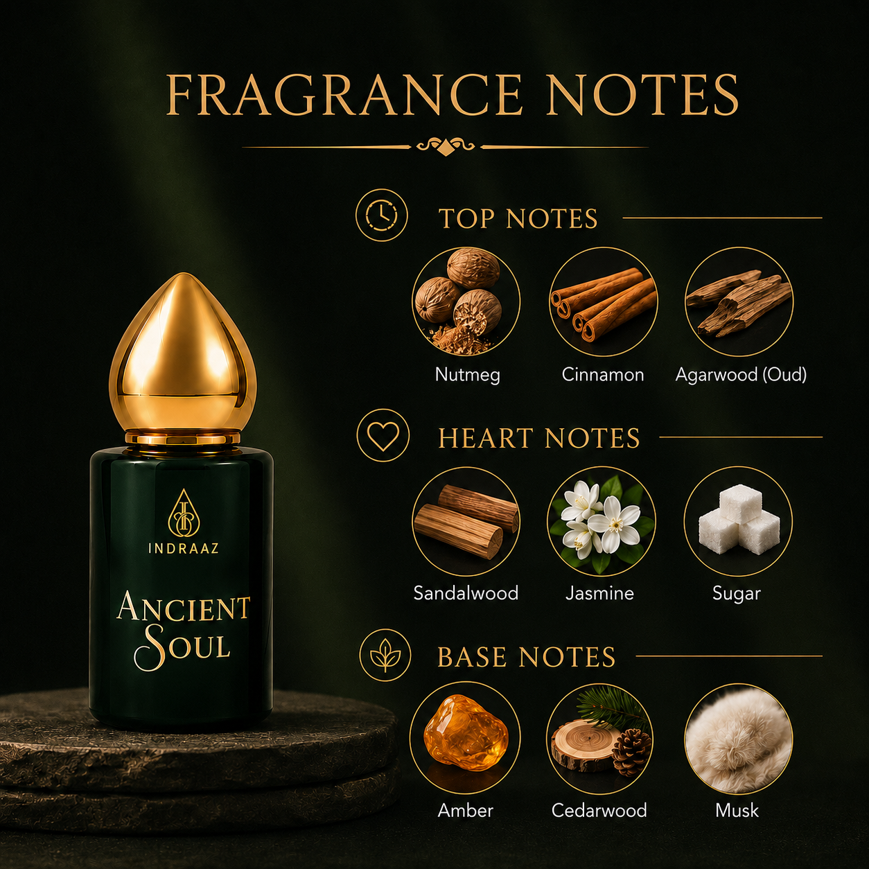 INDRAAZ Ancient Soul Luxury Attar Perfume 6ML