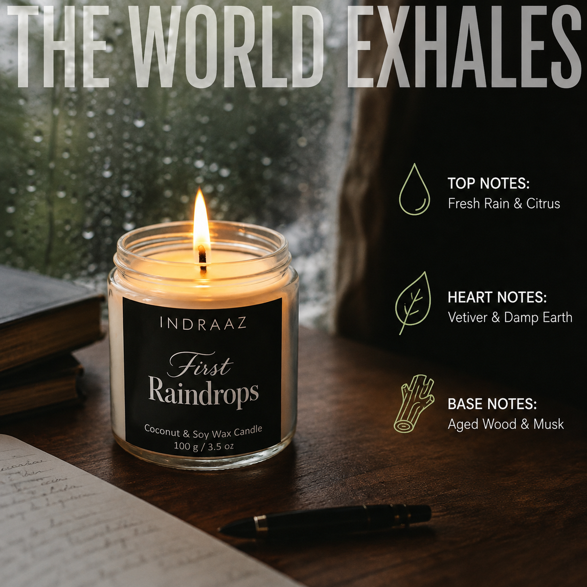 First Raindrops Scented Candle