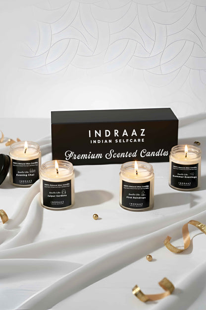 Gift Pack of 4 Organic Scented Candles