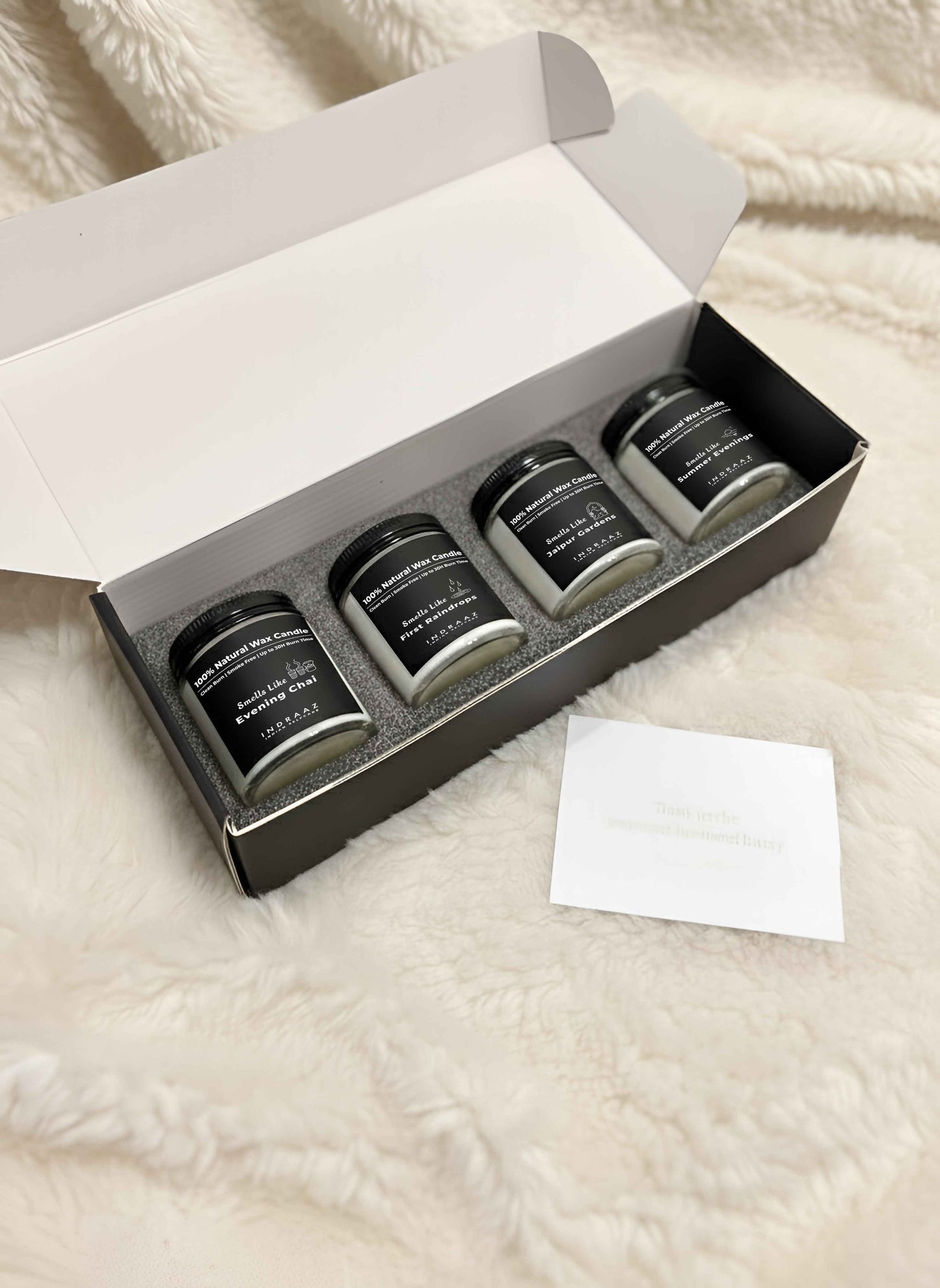 Gift Pack of 4 Organic Scented Candles